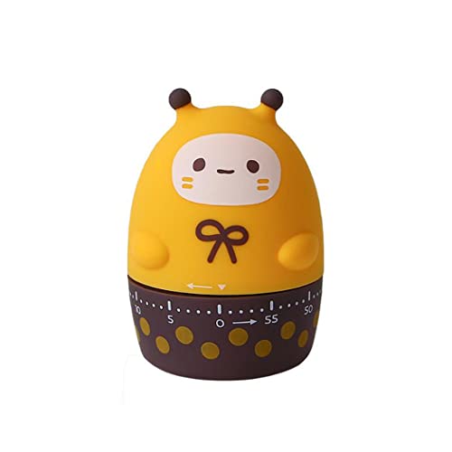 Hoshen Mechanischer Timer, Cartoon Cute Time Manager, Student Learning Self-Diszipline Erinnerung, Küchentimer - Gelb von Hoshen