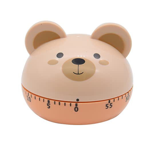 Hoshen Mechanischer Timer für Küche und Essen, Lernzeitmanager, manueller Timer, Cartoon-Tierform, Bärenmotiv Hoshen Mechanischer Timer für Küche und Essen, Lernzeitmanager, manueller Timer, Cartoon-Tierform, Bärenmotiv von Hoshen