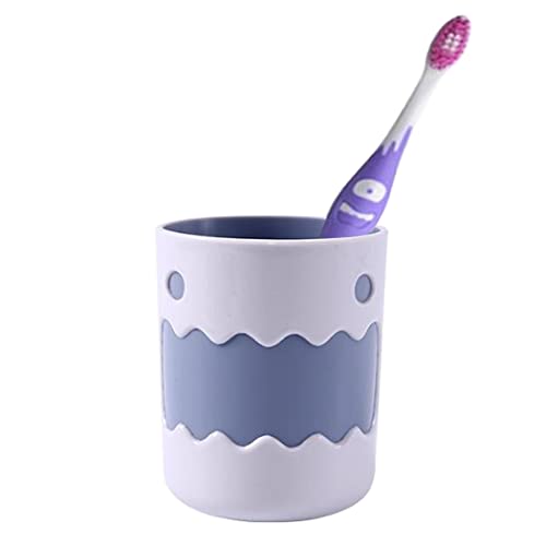 Hoshen Süßes kleines Monster-Mundspülbecher, wiederverwendbar, Zahnbürstenhalter, Badezimmer-Becher, Zahnputzbecher, Kunststoff, 450 ml (1 Stück, grau) von Hoshen