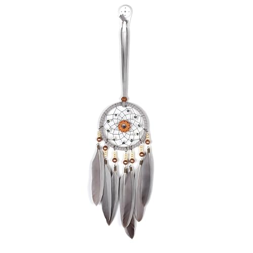 Dream Catchers, Traumfänger Bunt, Handgewebter Traumfänger, Kreativer Handgefertigter Traumfänger, Verwendet für Autoschmuck, Heimtextilien, Geschenke (grau) von Hoshisea