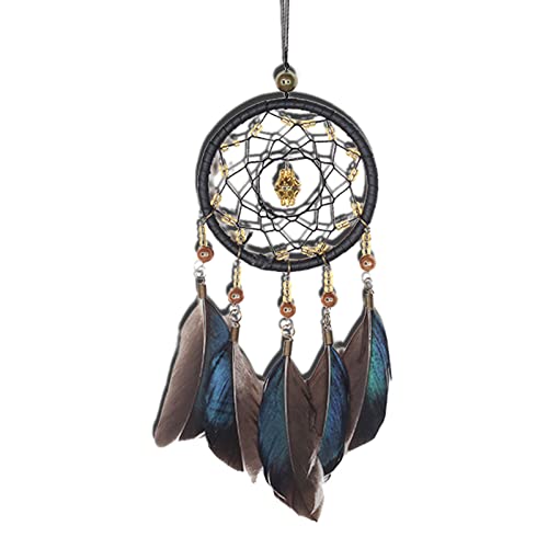 Dream Catchers, Traumfänger mit Federn, Handgewebter Traumfänger, Kreativer Handgefertigter Traumfänger, Verwendet für Autoschmuck, Heimtextilien, Geschenke (Schwarz) von Hoshisea