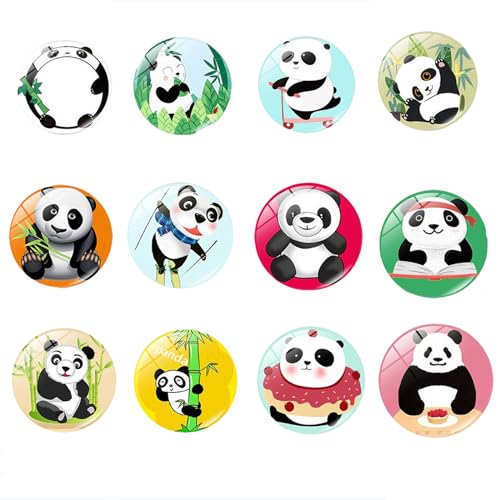 Hoshisea 12 Stücke Panda Kühlschrankmagnete, Whiteboard Magnete, Magneten Kühlschrank Set, Für Kühlschrank, Darauf Ist EIN Süßes Pandamuster Zu Sehen von Hoshisea