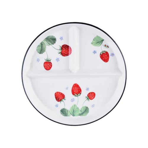 Hoshisea Salatschüssel, Keramik Geteilte Teller, Snackteller mit Fächern, Essen Servierteller, Für Splittergerichte, Partys, Snacks, Salate, Desserts von Hoshisea