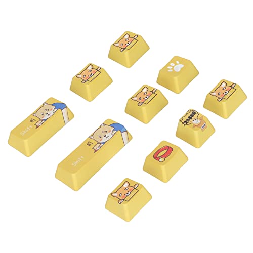 Hosie Benutzerdefinierte Tastenkappen, 10 Tasten Farbsublimations-PBT-Tastenkappen für PC für Desktop für Computer Hosie Benutzerdefinierte Tastenkappen, 10 Tasten Farbsublimations-PBT-Tastenkappen für PC für Desktop für Computer von Hosie