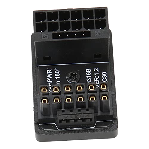 Hosie GPU-Netzteilkarte, 16-polig auf 16-poliger 180-Grad-Grafikkarten-Stromanschluss für Desktop-Grafikkarte (Schwarz) von Hosie