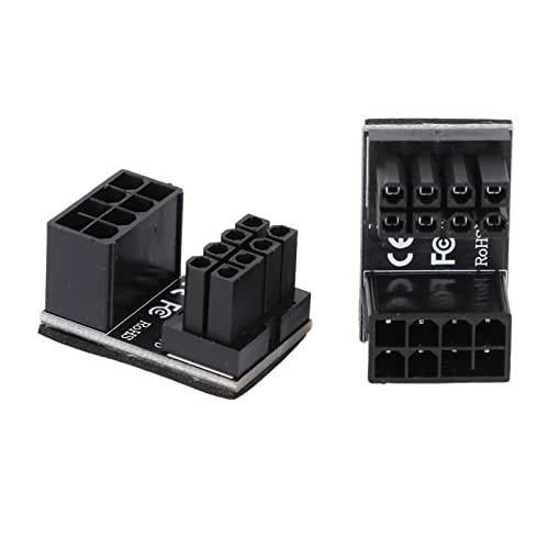 Hosie Grafikkartenadapter, ATX 8-Pin-Adapter, Speziell Entworfene 8-Pin-Buchse auf 8-Pin-Stecker, Praktisch, Praktisch für Desktop-Computer-Grafikkarten von Hosie