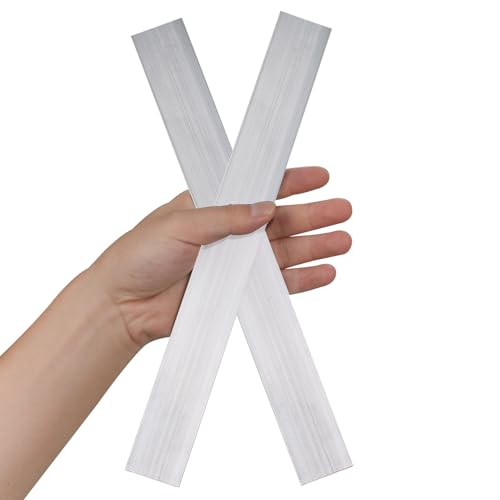 2 Stück quadratische Aluminiumstangen, 0,2" Dicke x 1,38" Breite x 12" Länge, quadratische 6061 Aluminium-Flachplatten, 5 x 35 x 305 mm T6511 Massiv, neu aus der Mühle von Hosifiy