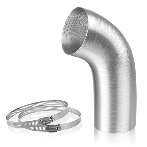 Abluftschlauch, 170 mm x 2 m Lüftungskanal aus verdicktem Reinaluminium + 2 Edelstahl-Schlauchklemmen für Dunstabzugshaube Abluftschlauch, 170 mm x 2 m Lüftungskanal aus verdicktem Reinaluminium + 2 Edelstahl-Schlauchklemmen für Dunstabzugshaube von Hosifiy