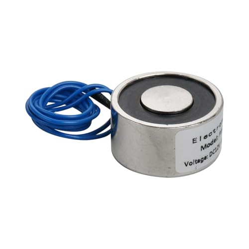 Elektromagnet, 12±2V Betriebsspannung, Der maximale Saugwert beträgt 20Kg/196N, 34 x 18mm Der runde Saugnapf Elektromagnet von Hosifiy