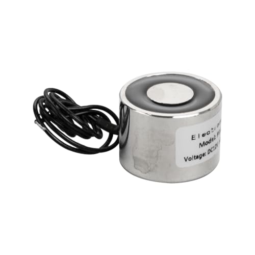 Elektromagnet, 24±2V Betriebsspannung, Der maximale Saugwert beträgt 25Kg/245N, 34 x 25mm Der runde Saugnapf Elektromagnet von Hosifiy