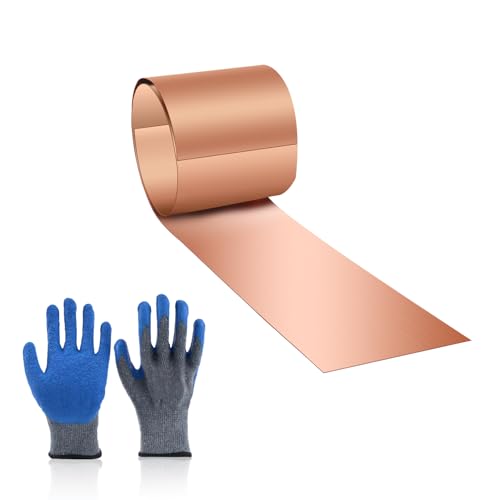 Hosifiy Kupferblechrolle Kupferband, 3500 x 200 x 0.03mm Kupferblech für Verschiedene Hausreparatur DIY Schneiden Handwerk Machen von Hosifiy