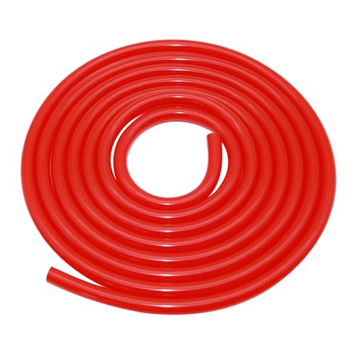 Hosifiy Rot Silikon Vakuumschlauch 6x10mm(ID x OD), 4m Flexibler Silikon Unterdruckschlauch Auto 6mm Vakuum Silikonschläuche für Motor von Hosifiy