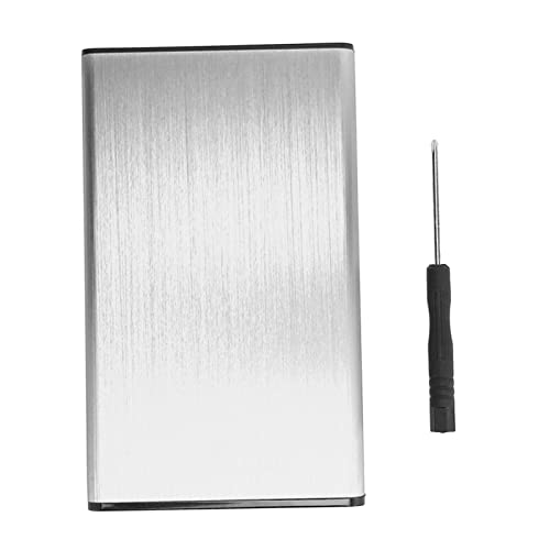 Hosit Computer-Festplattengehäuse, 6 Gbps Übertragungsrate, Tragbares Festplattengehäuse, Einfache Installation, Laufwerksfreies Plug-and-Play für 2,5-Zoll-SSD-Festplatten (Silber) von Hosit