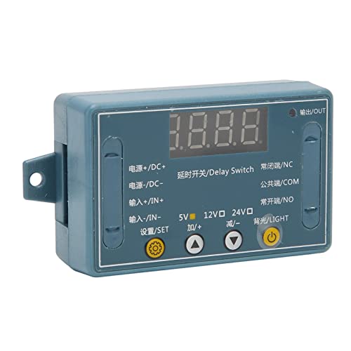 Hosit Regelbares Zeitverzögerungsmodul, Kunststoffgehäuse-Zeitverzögerungsmodul 32 Funktionen, Geräuschfrei für Wasserpumpen von Hosit