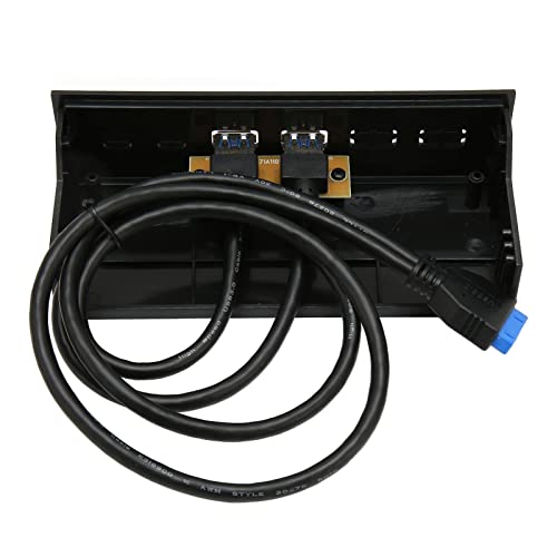 USB-Frontpanel-Hub, 19-poliger USB 3.0, Robuste Metallkonstruktion, 5,25-Zoll-Frontpanel für PC-Gehäuse USB-Frontpanel-Hub, 19-poliger USB 3.0, Robuste Metallkonstruktion, 5,25-Zoll-Frontpanel für PC-Gehäuse von Hosit