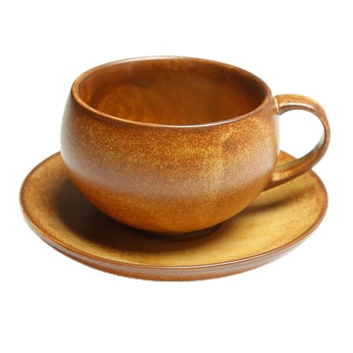 Hosoncovy 200 ml Keramik-Kaffeetasse und Untersetzer-Set, hitzebeständige Tasse, Tasse und Untertasse, Teetassen-Set, Kaffeetasse, Trinkbecher-Set Hosoncovy 200 ml Keramik-Kaffeetasse und Untersetzer-Set, hitzebeständige Tasse, Tasse und Untertasse, Teetassen-Set, Kaffeetasse, Trinkbecher-Set von Hosoncovy