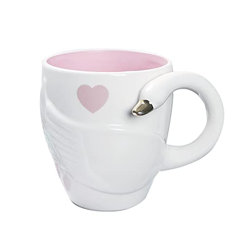 Hosoncovy 550ML Becher 3D Tier geformte Keramik Becher mit Griff Kaffee Becher Tee Tasse Getränk Becher Milch Becher Geschenk Becher (Schwan) von Hosoncovy