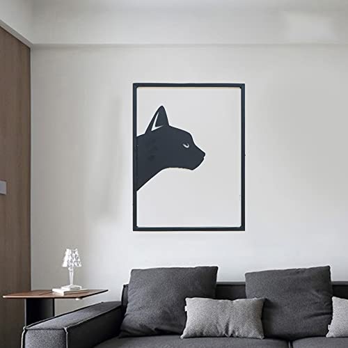 Hosoncovy Katze Metall Wandkunst Dekor Eisen Katze Wandkunst Dekoration Metall Katze Dekor Art Decor Metall Tier Wandkunst Wandbild Home Ornament Wand hängende Dekoration (L) von Hosoncovy