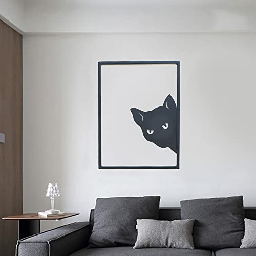 Hosoncovy Katze Metall Wandkunst Dekor Eisen Katze Wandkunst Dekoration Metall Katze Dekor Art Decor Metall Tier Wandkunst Wandbild Home Ornament Wand hängende Dekoration (R) von Hosoncovy