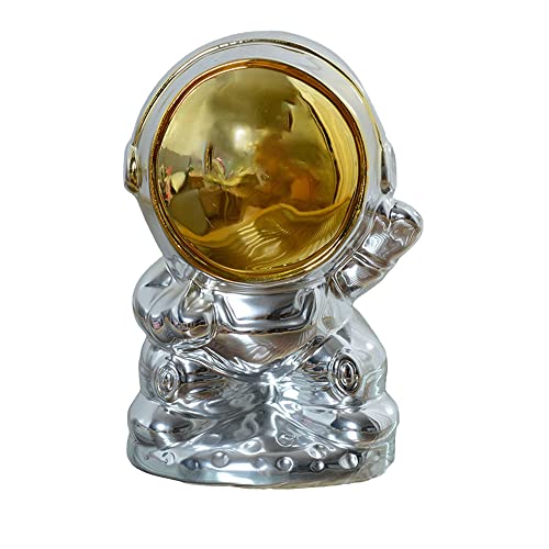 Hosoncovy Keramik Astronaut Sparschwein Spardose Keramik Spaceman Spardose Keramik Astronaut Figur Dekor Desktop Skulptur Statue (Gold) von Hosoncovy