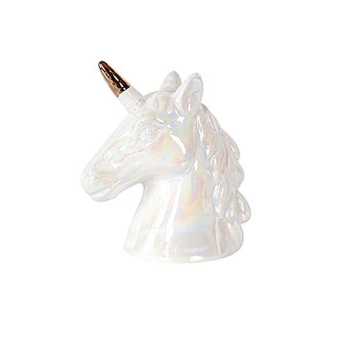 Hosoncovy Keramik Einhorn Sparschwein Spardose Spardose Kinder Schlafzimmer Dekoration Geburtstagsgeschenke (Weiß) von Hosoncovy