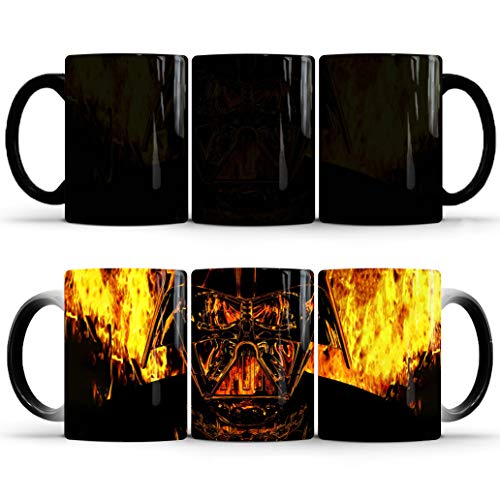 Hosoncovy Keramik Star Wars Black Knight Kaffeetasse Farbwechselbecher Heiße Hitzewechselbecher Heiße hitzeempfindliche Tasse Kaffeebecher Teebecher Getränketasse Milchbecher von Hosoncovy