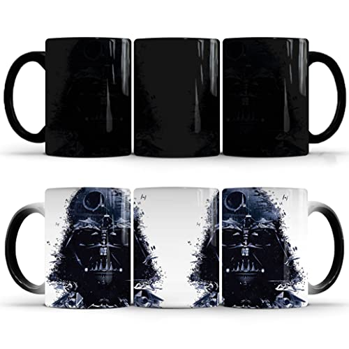 Hosoncovy Keramik Star Wars Schwarzer Ritter Farbe Ändern Becher Heiße Hitze Ändern Becher Heiße Hitze Empfindliche Tasse Kaffee Becher Tee Becher Getränk Tasse Milch Becher von Hosoncovy