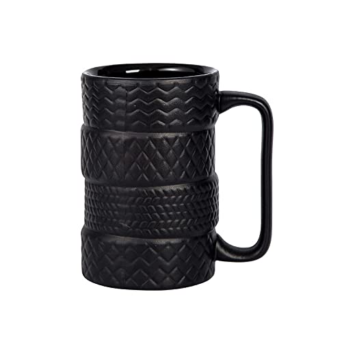 Hosoncovy Kreativer Reifenförmiger Keramikbecher Keramikrad Kaffeebecher Trinkbecher Kaffeetasse Trinkbecher 3D-Becher Geschenkbecher 500 ml Fassungsvermögen (A) von Hosoncovy