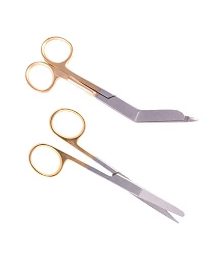 Pflege Scheren Set MIT GRAVUR - Krankenschwester Zubehör - Geschenk (Gold) von Hospitrix