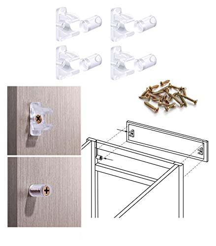 Falsche Front Schrankclips, 4 Paar mit Schrauben Verstärkte Spüle Tip-Out Snap für Küche Schrank Schublade Fronten Ersetzen / 2 Schubladen von Hosrnovo