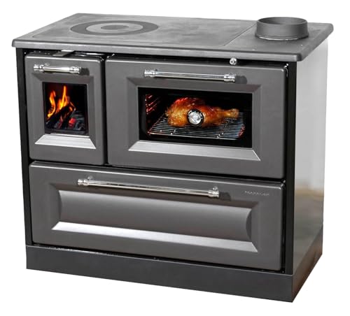 Kaminofen mit Backfach und Herdplatte 4012 Anthrazit Holzofen 8 kW Holz Ofen Mehrfachbelegung Kamin Heizofen Küchenherd Kaminofen mit Backfach und Herdplatte 4012 Anthrazit Holzofen 8 kW Holz Ofen Mehrfachbelegung Kamin Heizofen Küchenherd von Hosseven