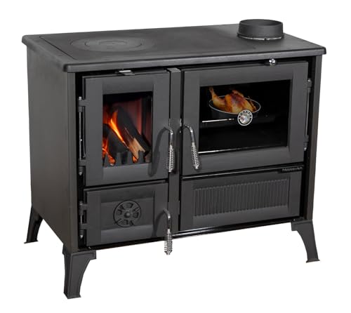 Kaminofen mit Backfach und Herdplatte 4013 Schwarz Holzofen 8 kW Holz Ofen Mehrfachbelegung Kamin Heizofen Küchenherd Kaminofen mit Backfach und Herdplatte 4013 Schwarz Holzofen 8 kW Holz Ofen Mehrfachbelegung Kamin Heizofen Küchenherd von Hosseven