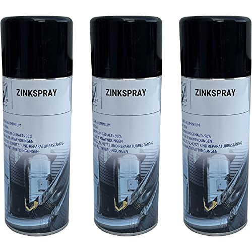 3x 400ml Velind Zinkspray Silber-Aluminium RAL 9006 | Rostschutz Korrosionsschutz Grundierung | hitzebeständig bis 500°C | hoher Zinkanteil von Hossi's Wholesale