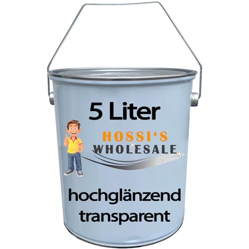 5 Liter Premium Möbellack | Treppenlack | Holz | hochglänzend | farblos/transparent | made in Germany von Hossi's Wholesale