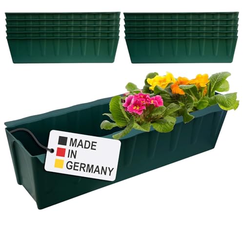 Hossi's Wholesale 10 Euro-Paletten Blumenkästen-Einsätze | 37,3cm Dunkelgrün | Pflanzkasten für Europalette Palette | Balkonkasten | Blumentopf | aus stabilen Kunststoff | Made in Germany von Hossi's Wholesale