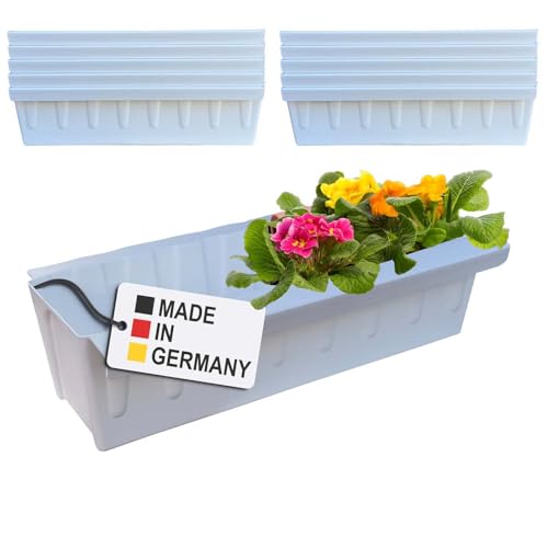 Hossi's Wholesale 10 Euro-Paletten Blumenkästen-Einsätze | mit Hängesystem zum Einhängen | 37,3cm Weiß | Pflanzkasten für Europalette Palette | Balkonkasten | Blumentopf | extrem stabil von Hossi's Wholesale