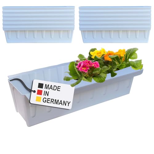 Hossi's Wholesale 12 Euro-Paletten Blumenkästen-Einsätze | mit Hängesystem zum Einhängen | 37,3cm Weiß | Pflanzkasten für Europalette Palette | Balkonkasten | Blumentopf | extrem stabil von Hossi's Wholesale