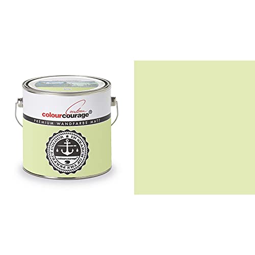 Hossi's Wholesale Colourcourage 2,5l Wandfarbe hohe Deckkraft Klasse 1 Lime Cream Hellgrün | Innenfarbe | geruchslos von Hossi's Wholesale