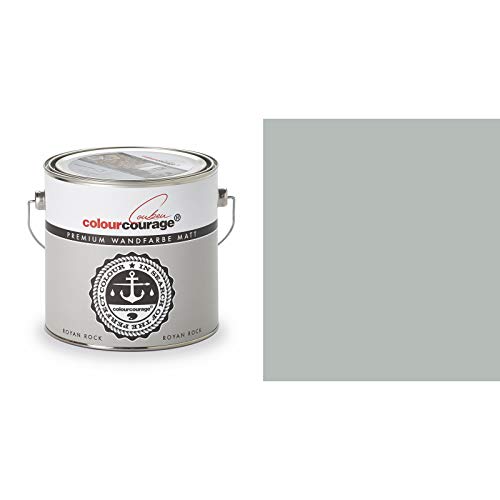 Hossi's Wholesale 2,5 Liter Colourcourage Premium Wandfarbe Royan Rock Grau | L709449598 | geruchslos | tropf- und spritzgehemmt von Hossi's Wholesale