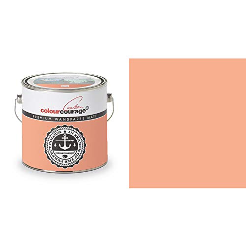 Hossi's Wholesale 2,5 Liter Colourcourage Premium Wandfarbe Terra de Siena Orangebraun | L719778618 | geruchslos | tropf- und spritzgehemmt von Hossi's Wholesale