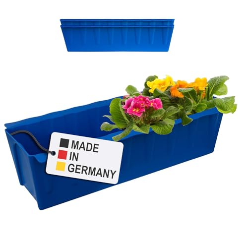Hossi's Wholesale 2 Euro-Paletten Blumenkästen-Einsätze | 37,3cm Blau | Pflanzkasten für Europalette Palette | Balkonkasten | Blumentopf | aus stabilen Kunststoff | Made in Germany von Hossi's Wholesale