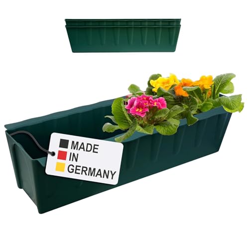 Hossi's Wholesale 2 Euro-Paletten Blumenkästen-Einsätze | 37,3cm Dunkelgrün | Pflanzkasten für Europalette Palette | Balkonkasten | Blumentopf | aus stabilen Kunststoff | Made in Germany von Hossi's Wholesale