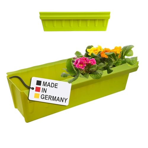 Hossi's Wholesale 2 Euro-Paletten Blumenkästen-Einsätze | mit Hängesystem zum Einhängen | 37,3cm Hellgrün | Pflanzkasten für Europalette Palette | Balkonkasten | Blumentopf | extrem stabil von Hossi's Wholesale