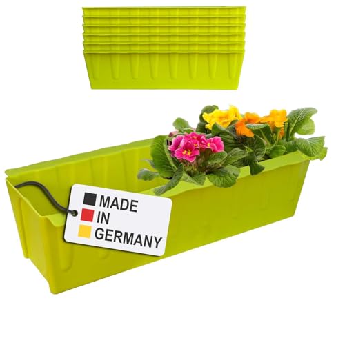 Hossi's Wholesale 6 Euro-Paletten Blumenkästen-Einsätze | 37,3cm Hellgrün | Pflanzkasten für Europalette Palette | Balkonkasten | Blumentopf | aus stabilen Kunststoff | Made in Germany von Hossi's Wholesale