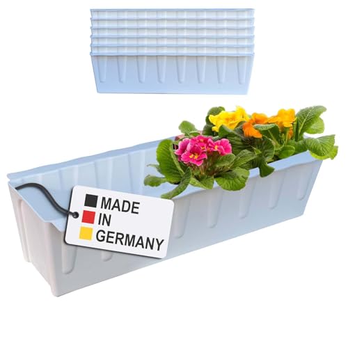 Hossi's Wholesale 6 Euro-Paletten Blumenkästen-Einsätze | 37,3cm Weiß | Pflanzkasten für Europalette Palette | Balkonkasten | Blumentopf | aus stabilen Kunststoff | Made in Germany von Hossi's Wholesale