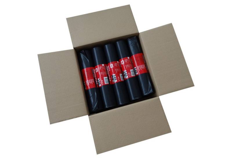 Hossi's Wholesale Müllbeutel 100x Abfallbeutel 240L Karton Rollen Müllsack Säcke Tüten Schwarz Haus von Hossi's Wholesale