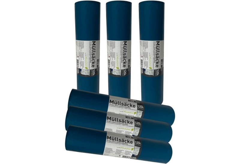 Hossi's Wholesale Müllbeutel Abfallsäcke Müllbeutel Müllsack Reißfest Müllsäcke 120l 700x1100 blau von Hossi's Wholesale