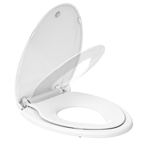 Länglicher WC-Sitz mit integriertem Töpfchentraining-Sitz, Töpfchentraining, Toilettensitz für Kleinkinder, magnetischer Kindersitz und -bezug, passend für Erwachsene und Kinder, weiß verlängert Länglicher WC-Sitz mit integriertem Töpfchentraining-Sitz, Töpfchentraining, Toilettensitz für Kleinkinder, magnetischer Kindersitz und -bezug, passend für Erwachsene und Kinder, weiß verlängert von Hosslly