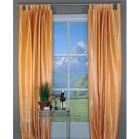 HOSSNER - ART OF HOME DECO Gardine "Triftsee", (1 St.), Schlaufenschal mit gewebten Streifen von Hossner - Art Of Home Deco