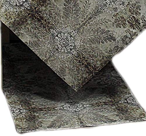 Hossner Tischdecke Decke Tischläufer Barroc Ornamente Braun 100% Baumwolle (50 x 150 cm Läuer rechteckig) von Hossner